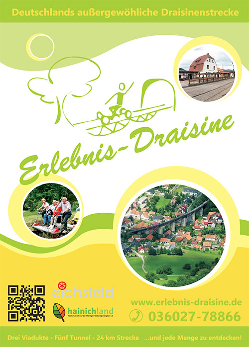 Flyer der Erlebnis Draisine aus Lengenfeld u. Stein zum download