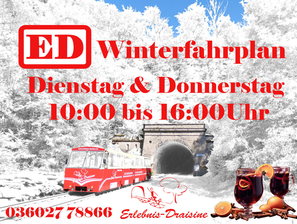 Winterfahrplan der Erlebnis_Draisine Lengenfeld u. Stein